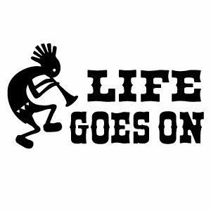 楽天市場 カッティングステッカー Life Goes On ココペリ 051 人生は続く 大判lサイズ 2枚組 幅約25cm 高約13 4cm ハンドメイド デカール ゆうせいマーケット