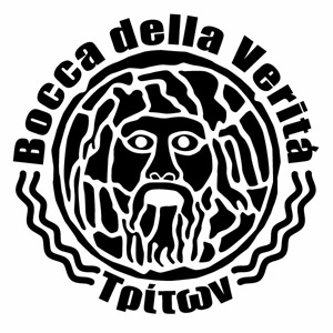 楽天市場 真実の口 モチーフ 海神トリトン ステッカー 2枚組 幅約19cm 高約19cm ローマにある石の彫刻 ウインドウステッカー ゆうせいマーケット