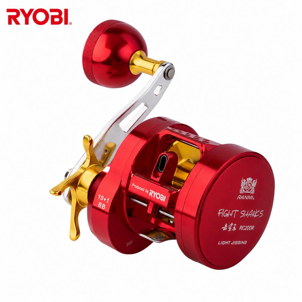 【RYOBI生み出すこと】RANMI ベイトリール ライトジギングリール 船つり銭 海つり銭 歯車比6.8:1 最大限度ドラグ15kg 10+1BB 金属元素上半身 大型力強さノッブ 塩水相応う 葉物 真鯛 根魚 右手持ち部分 RC200R ジギング 五分五分騾馬