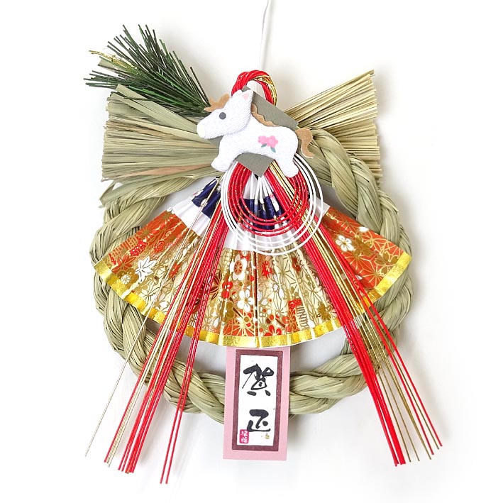 お正月リース♪No.7 No.7 い草のナチュラルしめ縄リース2025 ハンドメイドお正月飾り玄関