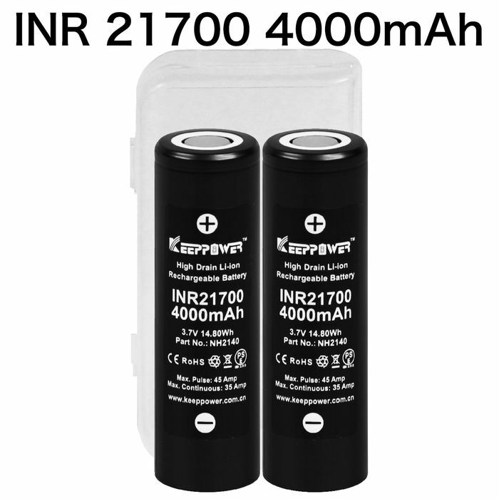 21700 リチウムイオンバッテリー 5000mAh 3.7V 20本セット-