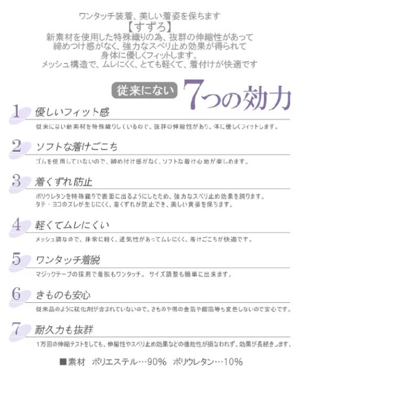 春先取りの 伊達締め フィットベルト Sサイズ Mサイズ メッシュ むれない 着崩れない 着くずれ防止 着ごこち快適 簡単 礼装 正装 成人式 卒業式  結婚式 普段着物 お茶のお稽古 着付け 和装小物 送料無料 www.agroservet.com