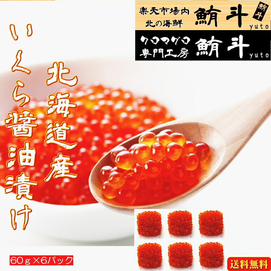 送料無料 北海道産 大粒 イクラ 醤油漬け 小分け 360g (60g×6P)【特級卵】パック 国産 秋鮭卵 ikura いくら 鮭 海鮮 お取り寄せグルメ 北海道 いくら醤油漬 いくら丼 海鮮丼 手巻き寿司 鮭卵 鮭いくら 冷凍 ギフト お歳暮 御歳暮 内祝い お返し