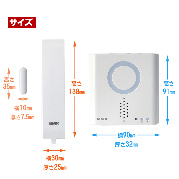 新版 ワイヤレスチャイムセット 玄関 押しボタン送信機 防雨型