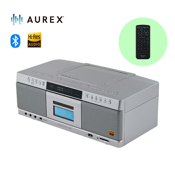 CDラジカセ 東芝 AX-KCR90 しろがね色［TOSHIBA ハイレゾ相応う 高声遣い sd歌留多 USB 吹き込み bluetooth テープ オーディオ FMラジオ受信機 声くっきり役立つこと］