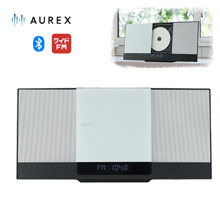 東芝 か細い型音声取り合わせ  AX-WSS60-W 白いこと［TOSHIBA 高声遣い 無線電話 ミニコンピューターポ 広広としたFM相応う CD電気蓄音機 か細い 小型 オーディオ］