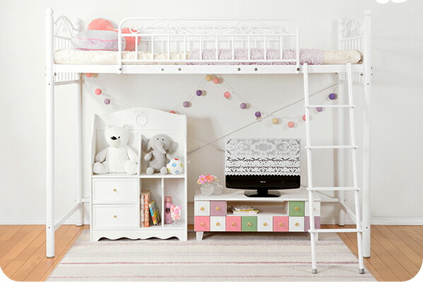ロフトベッド システムベッド 本命ギフト 3段階調節 蓄光テープ 子供部屋用 ロフトベッド シングル パイプベッド システムベッド生活環境の変化に合わせて高さが3段階調節出来ます Kh 3527m ロフト ベッド 高さ160cm ロータイプにもなるエレガントロフトベッド