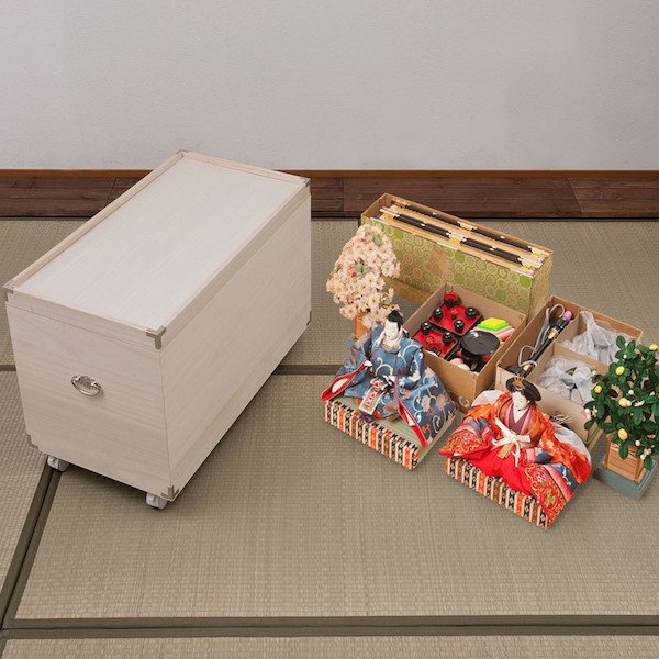 ＼本日P6倍!300円クーポン／【ランキング受賞】 収納家具 タンス チェスト 桐雛人形収納 1段 消臭竹炭シート 完成品 hi-rh0031 雛人形収納 ひな人形 桐ケース 衣装ケース 桐箱キャスター付 桐 チェスト 桐衣装箱 押入れ クローゼット 桐たんす 桐箪笥 保管庫 保管ケー