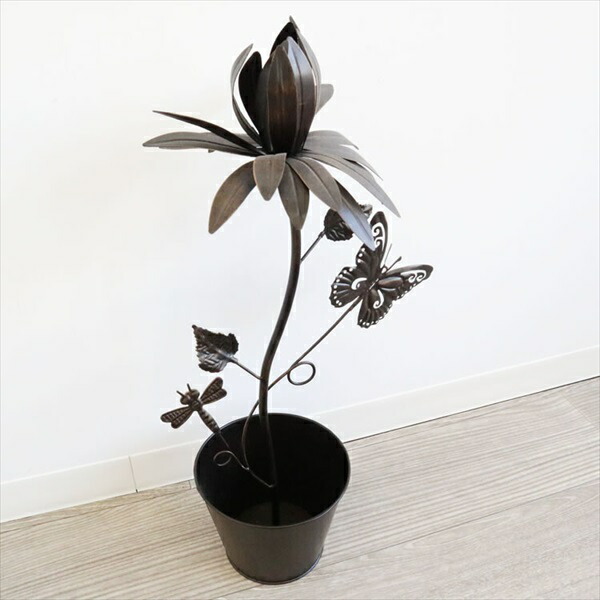 家什小物 置き物 花立て 余分の物 アイアンフラワーオブジェ 蕾1601ifh014 インテリア小物 雑貨 オブジェ 置物 インテリア 語勢 Nobhillmusic Com
