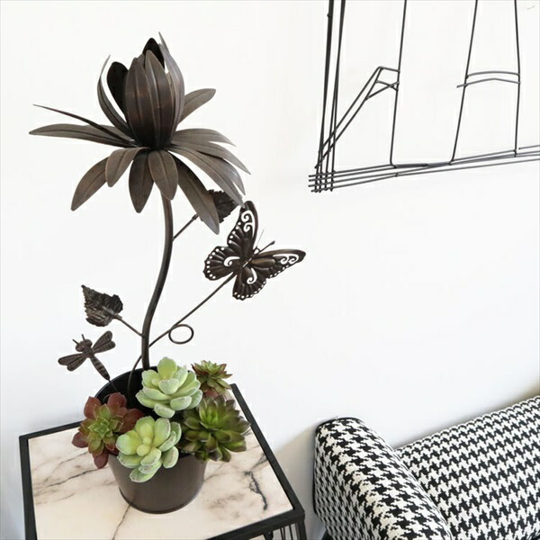 家什小物 置き物 花立て 余分の物 アイアンフラワーオブジェ 蕾1601ifh014 インテリア小物 雑貨 オブジェ 置物 インテリア 語勢 Nobhillmusic Com