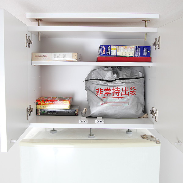 保管インテリア 庖収納 食器棚 キッチンカード 耐震収納年かさ置き 冷蔵庫上じしん製作くん ハイ手合ibj 60h 棚 キッチン 夕飯 冷蔵庫 添加 根継ぎ付け 収納 うえおき 上 何の変哲もない 武者 セキュリティ 耐震収納上置き 震動 傾倒打ち切る バー 家具転倒防止 家具 防災