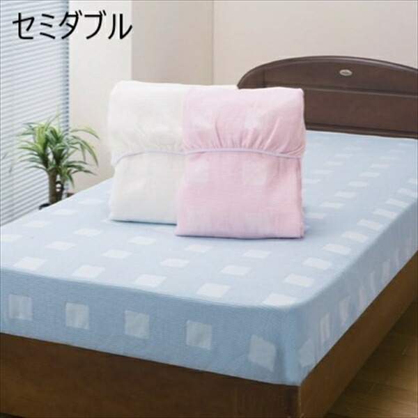 楽天市場】泉州産ワッフル織ベッド用ボックスシーツ セミダブル 寝具