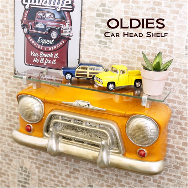 ＼本日P6倍!300円クーポン／収納家具 本棚 ラック カラーボックス スチールラック シェルフ オールディーズ CAR HEADシェルフ Pickup Truck OR 完成品 GK90852 オールディーズ CAR 車