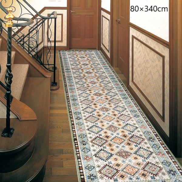 ＼本日P6倍!300円クーポン／ カーペット マット 畳 マット 廊下敷き 階段マット ベルギー製モケット織り 廊下敷 スマック 80&times;340cmスマック41000832 スマック41000832 ホットカーペット シルクタッチ 綿混 レーヨン 不織布 北欧風 高級感｜バリュー家具【ゆとり生活研究所】