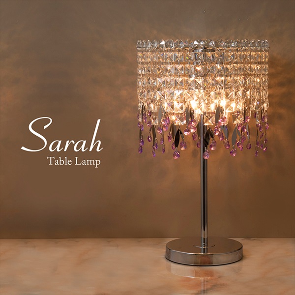 クリスタル テーブルランプ SARAHサラ（3灯）LED対応 ライト 照明器具 デスクライト テーブルランプSARAH-T3D LED 高級感 レトロ おしゃれ インパクト 特別感 プレゼント 店舗 ショップ 照明 ライト｜バリュー家具【ゆとり生活研究所】 12,874円