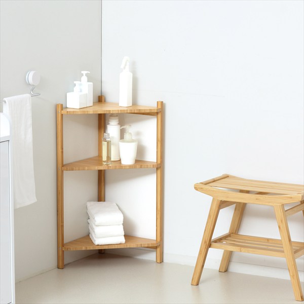 楽天市場】SDGsインテリアシリーズ家具 Bamboo コーナーラック4段 竹