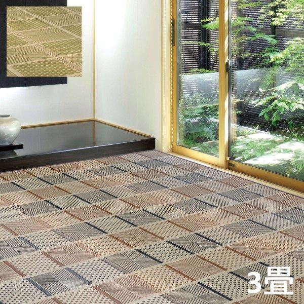 紋織 「新高山」3畳 174×261cm カーペット マット 畳 カーペット ラグ TSN341426 TSN341195 日本製 夏 涼しげ 和室 リビング アクセントラグ 高級感 接客 来客 おもてなし 日常 和室 国産 い草