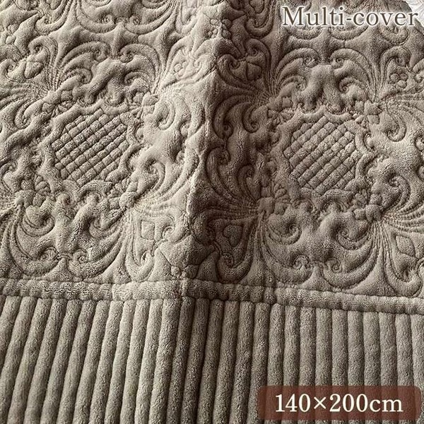 ＼本日P6倍!300円クーポン／ ソファカバー イスカバー アルジョンテグリーズフランネル マルチカバー 140&times;200cmWK1097-N1 フランネル カバー マルチカバー シート ソファシート 椅子カバー キルト アンティーク調 エレガント｜バリュー家具【ゆとり生活研究所】