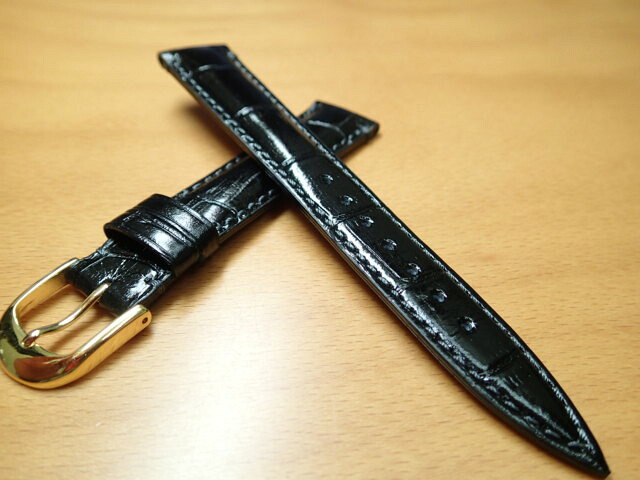 16mm ～ 20mm 時計バンド (腕時計） ベルト カーフ 牛革 型押し ブラック (黒) バネ棒 サービス 腕時計用 時計ベルト 時計用バンド 525円で販売していますバネ棒をサービスでお付けします