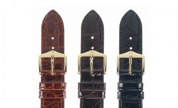HIRSCH ヒルシュ GENUINE CROCO 南米 クロコダイル 女性サイズ、 男性サイズあります 腕時計ベルト クロコダイル 裏素材は オイスターグラブスーパーソフト(カーフ) 12mm/13mm/14mm/15mm/16mm/17mm/18mm/20mm｜ｅ-優美堂店