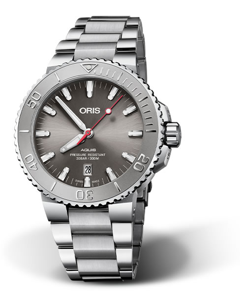 オリス 時計 アクイス デイト レリーフ 腕時計 Oris Aquis date Relief 0173377304153-0782405PEB 送料無料 正規輸入品 グレー文字盤 メタルブレスレット お手続き簡単な分割払いも承ります。月づきのお支払い途中で一括返済することも出来ますのでご安心ください。