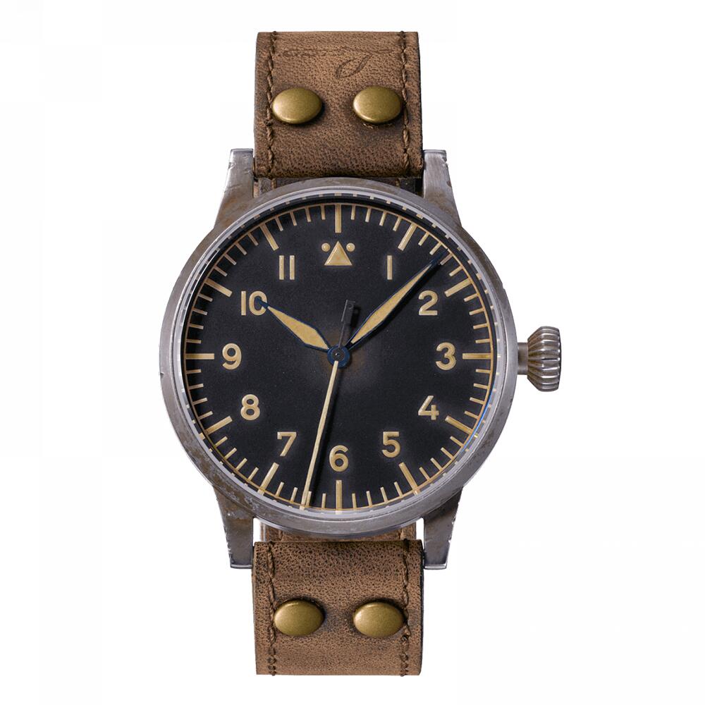 Laco ラコ 腕時計 オリジナル パイロット メミンゲン エアブシュトゥック 手巻 (ETA2801.2) 42mm ORIGINAL PILOT Leipzig Erbstuck 861935 優美堂のLaco ラコ腕時計はメーカー保証2年つきの正規販売店商品です。 お手続き簡単な分割払いも承ります