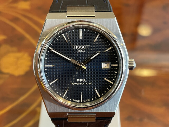 TISSOT ティソ 腕時計 PRX ネイビーブルー文字盤 パワーマティック80