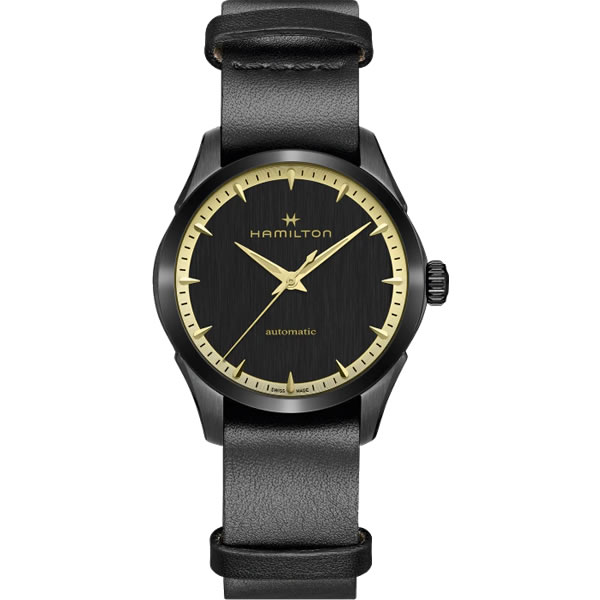 ハミルトン 腕時計 HAMILTON ブラック＆ゴールド コレクション ジャズマスター オート Auto 36mm H32255730 お手続き簡単な分割払いも承ります。月づきのお支払い途中で一括返済することも出来ますのでご安心ください