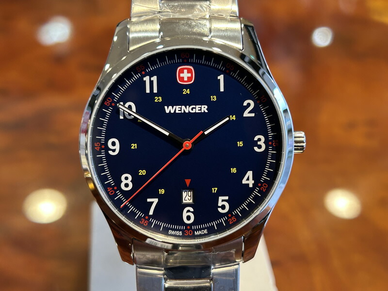 ウェンガー WENGER 腕時計 CITY SPORT シティスポーツ 42mm ネイビーブルー文字盤 01.1441.134 クォーツ 国内正規品 優美堂のウェンガーは安心のメーカー保証3年付き日本正規商品です|e-優美堂店