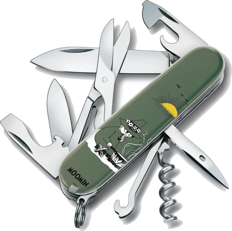VICTORINOX ビクトリノックス ムーミン 寄せあわせ クライマー 難民キャンプ 多役立つこと 九寸五分 防災グッズ 差し上げ物 差し上げ物 山登り 山歩き 難民キャンプ 14役立つことを積み上げるしたスイス連邦製マルチ物の具 小型 パウダーコンパクト 十徳九寸五分 【国内定め事品】