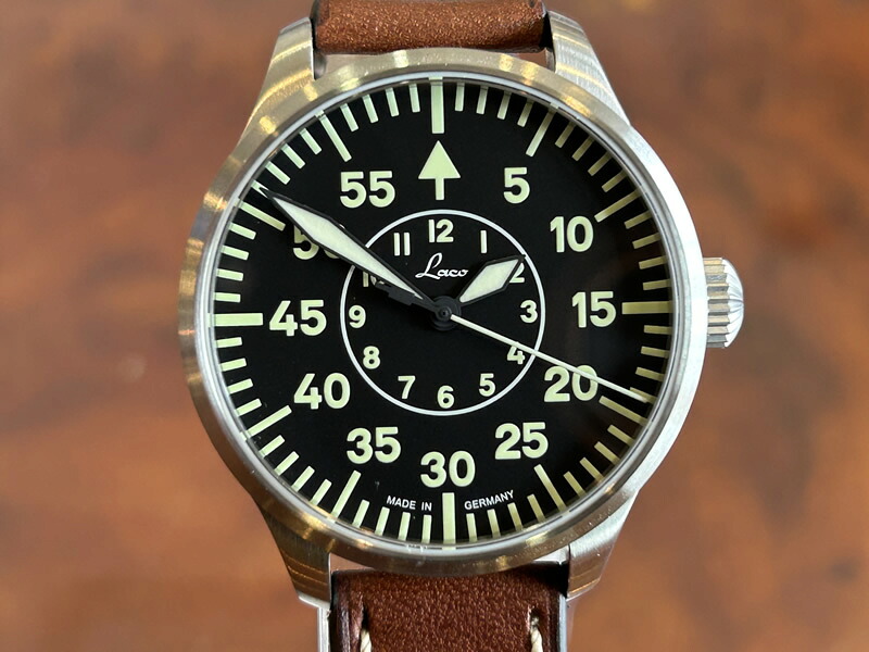 ラコ 腕時計 自動巻き Laco パイロットウォッチ Aachen39 アーヘン 39mm 861990