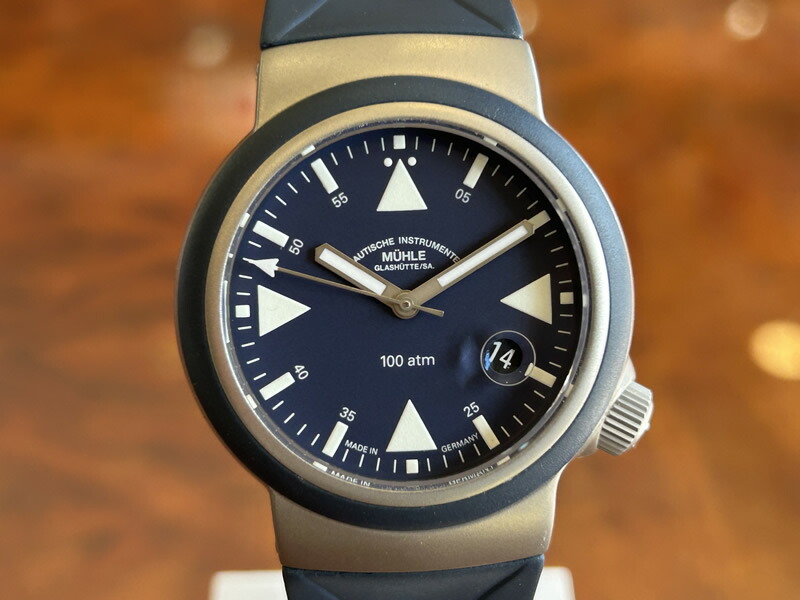 ミューレグラスヒュッテ ウオッチ S.A.R. Rescue-Timer Nautical Blue レスキュータイマー ノーティカルブルー 42粍 自動小銃一巻き （自動小銃） M1-41-02-KB-II 【置き目代わりになる店商いもの】