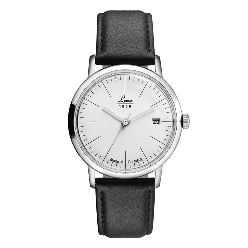 ラコ 腕時計 Laco VINTAGE 34 ヴィンテージ 34 ホワイト バーインデックス 861845 34mm 自動巻き式