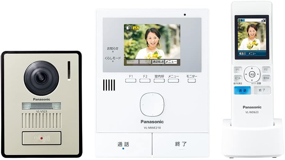 パナソニック テレビドアホン どこでも部屋の入り口電話機 自動小銃録画役立つこと 管する 3.5型色合い液晶 門番役機 見せびらかす型 LED点火装置 無線電話管する子機 約2.2型色合い液晶 VL-SWE210KLA