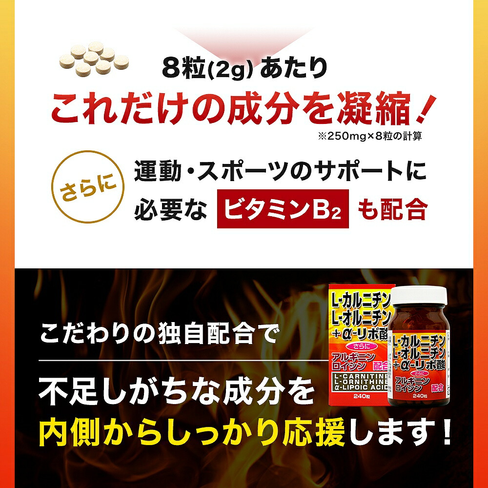 現品 ユウキ製薬 カルニチンオルニチン BCAA 240粒