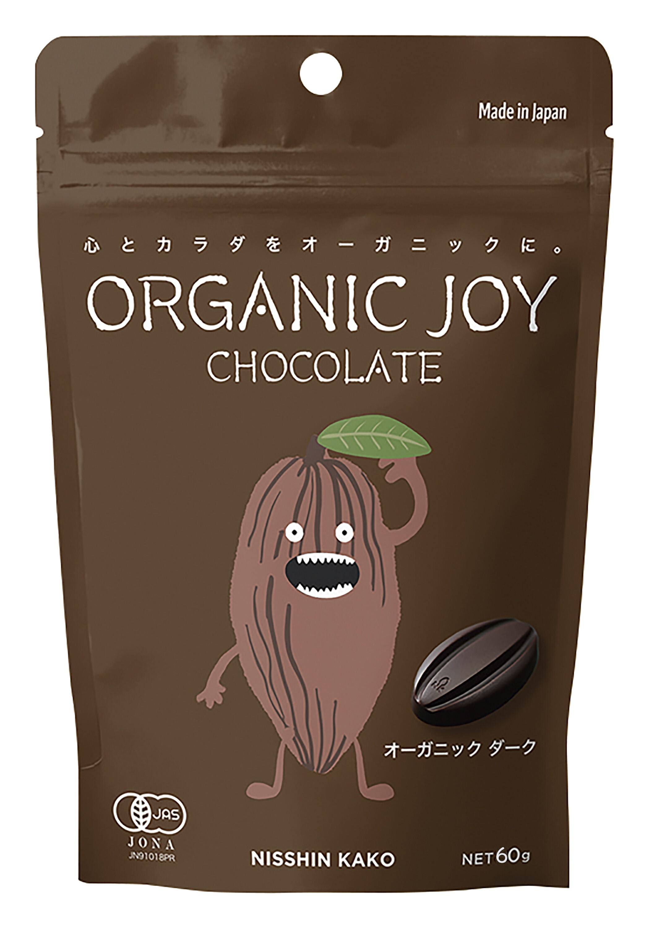 楽天市場】ORGANIC JOY CHOCOLATE オーガニックダーク 60g 有機カカオ