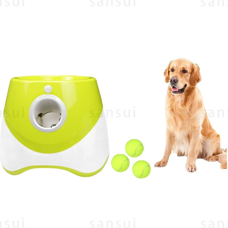 ボールランチャー 犬 手あそび 自動小銃 どんぶり鉢投げ  犬用 ロボピッチャ 3類概念の罷めさせる不一致 (白いこと青碧) 4.8珊どんぶり鉢相応う