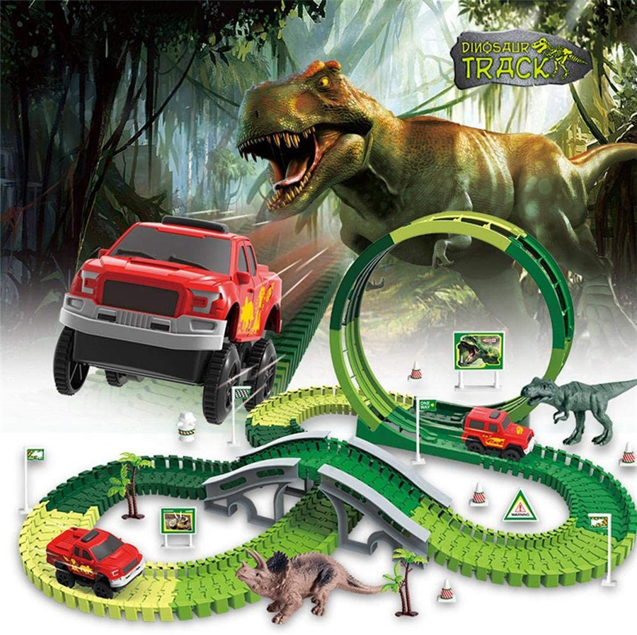 楽天市場 レール車 セット 恐竜おもちゃ レールセット 汽車 軌道 セット ロードレース 情景おもちゃ 橋と道 建築 組み立て木おもちゃ 知育玩具 空間感を培養 想像力を育てる 誕生日 クリスマスプレゼント ユースター