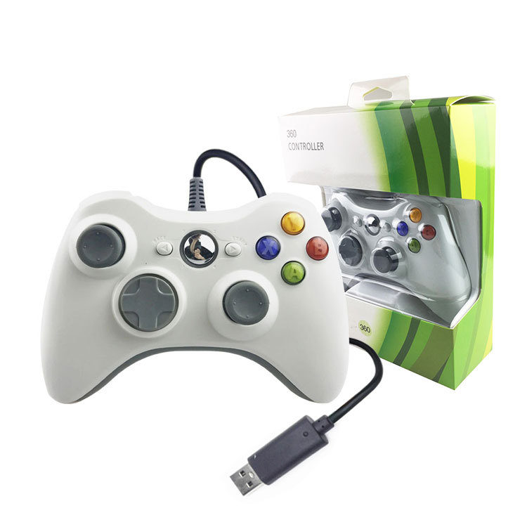 楽天市場 Xbox360 コントローラー Blitzl Pc コントローラー 有線 ゲームパッド ケーブル Windows Pc Win7 8 10 人体工学 二重振動 色 ホワイト ユースター