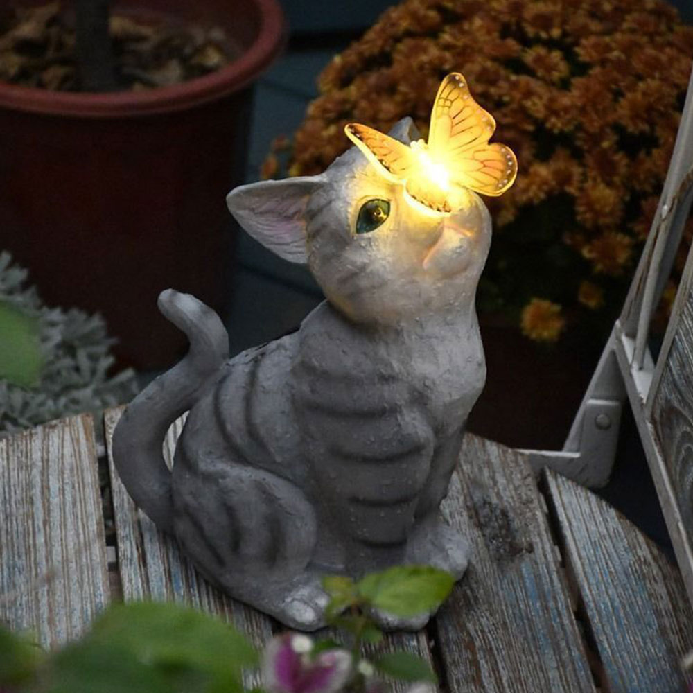 【お得な2点セット】猫  装飾  ガーデンオブジェ　ガーデニング 雑貨 かわいい