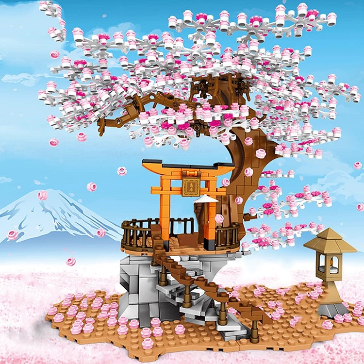 楽天市場】在庫あり 即納 桜の木 積み木 ビルディング ブロック 鳥居