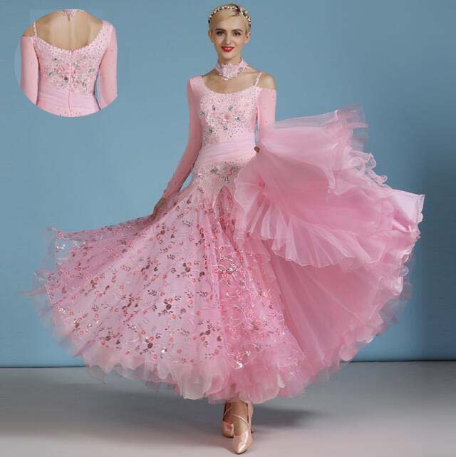 楽天市場】高級感 ワルツ 社交ダンス 競技用のドレス スタンダード