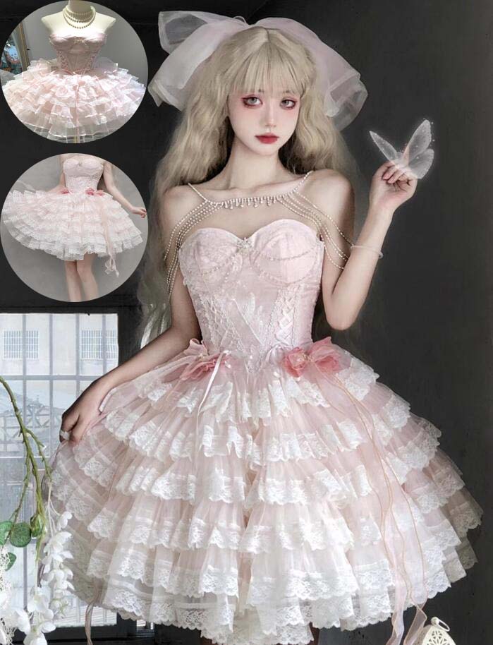演出服 jskワンピース 花嫁洋服 コスチューム 衣装 ロリータ風 Lolita 送料無料 ウエディングドレス 日系女子中高生 コスプレ ノースリーブ レディース 可愛い イベント衣装 切り替え風 ワンピ 学園祭 文化祭 日常 写真撮影 舞台 仮装 変装 学院風 ステージ 衣装 普段着