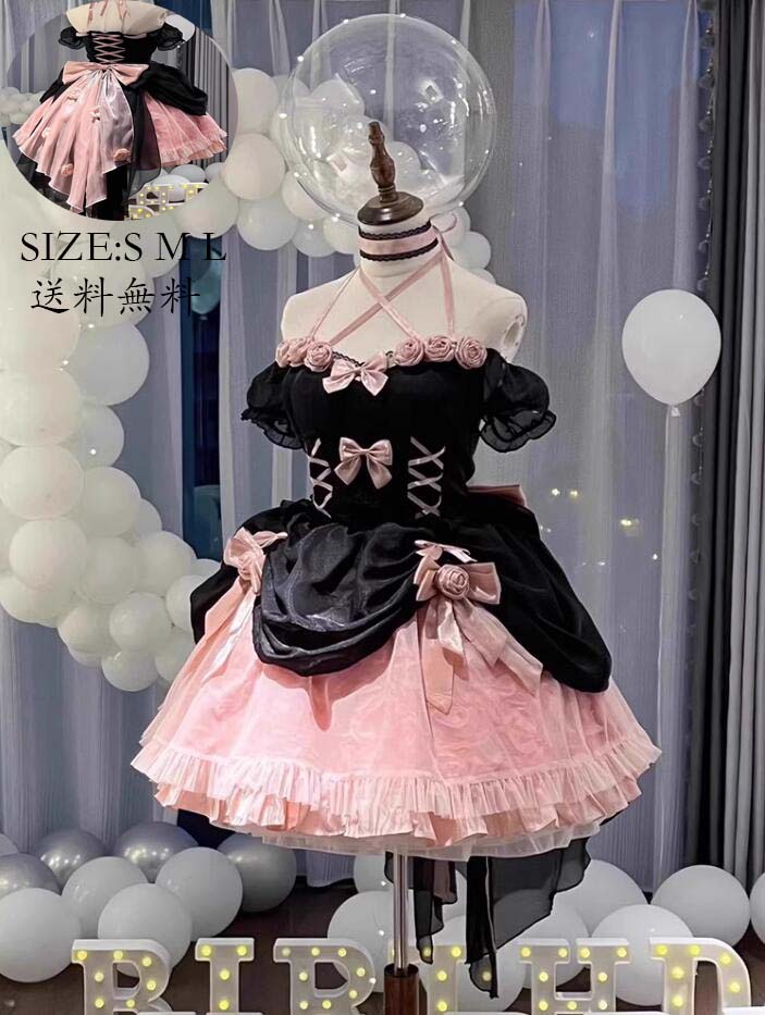 コスチューム 衣装 切り替え風 ロリータ風 花嫁洋服 送料無料 ワンピース Lolita ウエディングドレス 日系女子中高生 コスプレ 演出服 レディース 可愛い イベント衣装 ワンピ 学園祭 文化祭 日常 写真撮影 舞台 仮装 変装 学院風 ステージ 衣装 普段着 後ろリボン S M L XL