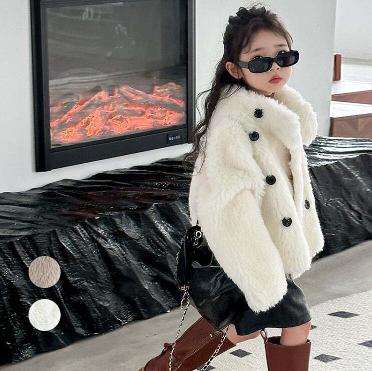 ジャケット キッズ服 子供服 ジュニア 上着 コート キッズファッション 長袖 トップス アウター 韓国風 送料無料 毛皮 厚手 キッズ ベビー 洋服 女の子 フォーマル 冬物 イベント フェイクファー 女児 子供用 子ども服 暖かい 防寒 シンプル 保温 防風 誕生日 kids 110~160cm