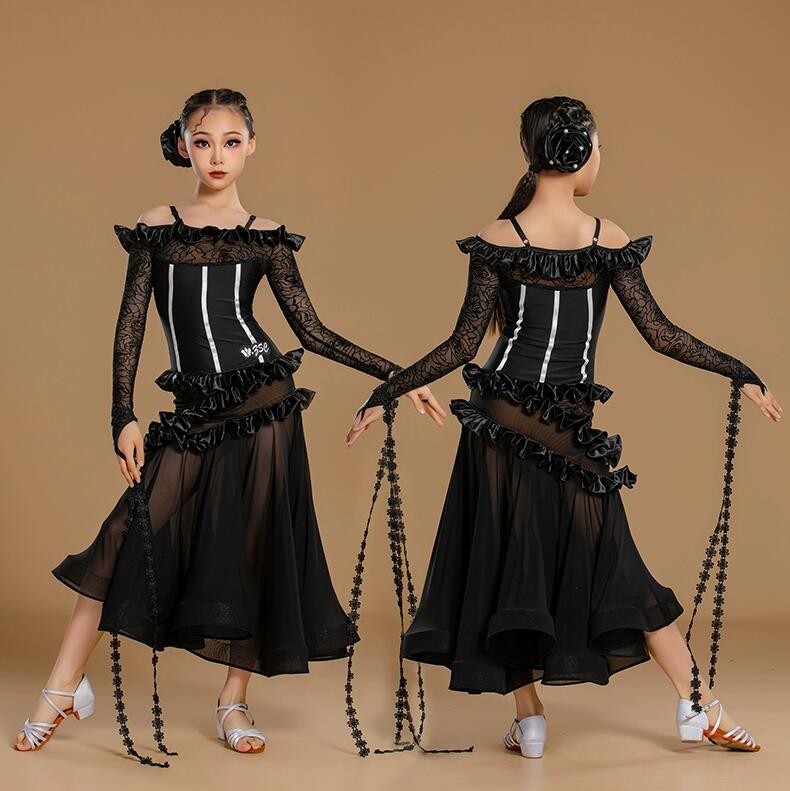 ダンドレスラテン ステージ衣装 ダンスウェア ラテンダンスドレス ジュニア 社交ダンス ルンバ 競技用 タンゴ 社交ダンス衣装 ドレス ゴージャス 子供 ラテンドレス サンバ衣装 高品質 ワルツ 練習着 キッズ 女の子 ヴィーナス イベント オーダーメイド オールインワン S~4XL