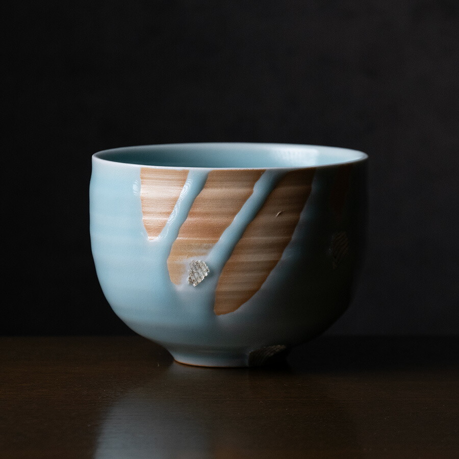 楽天市場】青白磁抹茶茶碗（IH-050） 作家「市川博一」 : うつわや悠々