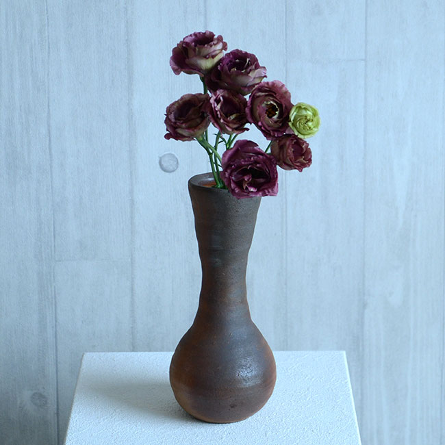 送料無料 ｜花器　南蛮花生（共箱付no.2）　作家「川淵直樹」 29,900円