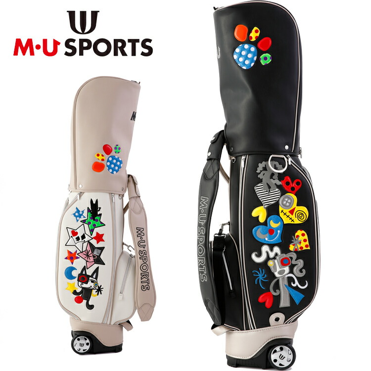 【希少❗️✨️キャスター付き✨️】MU SPORTS キャディバッグ 楽々持ち運び 希少❗️✨️キャスター付き✨️】MU SPORTS キャディバッグ