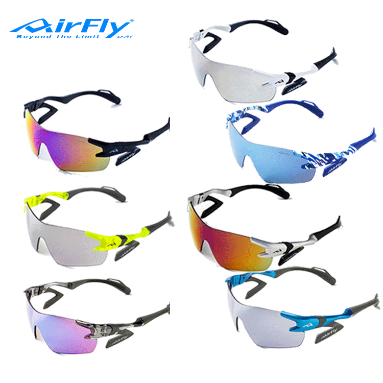 大気圏飛球 AirFly メンズ レディース ノーズパッドレス 運動競技黒眼鏡 AF-301